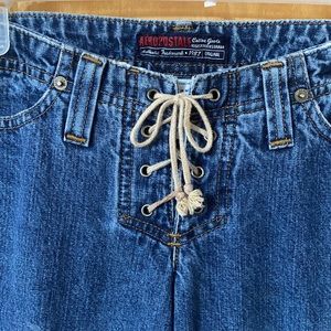 Vintage lace front jeans